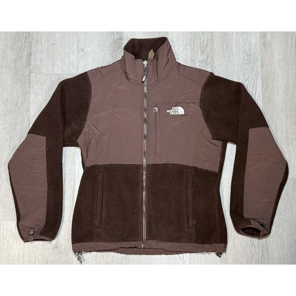 The North Face Jackets & Blazers - The North Face Denali Jacket Womens Small Brown Full Zip Mock Neck Fleece Logo